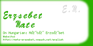 erzsebet mate business card